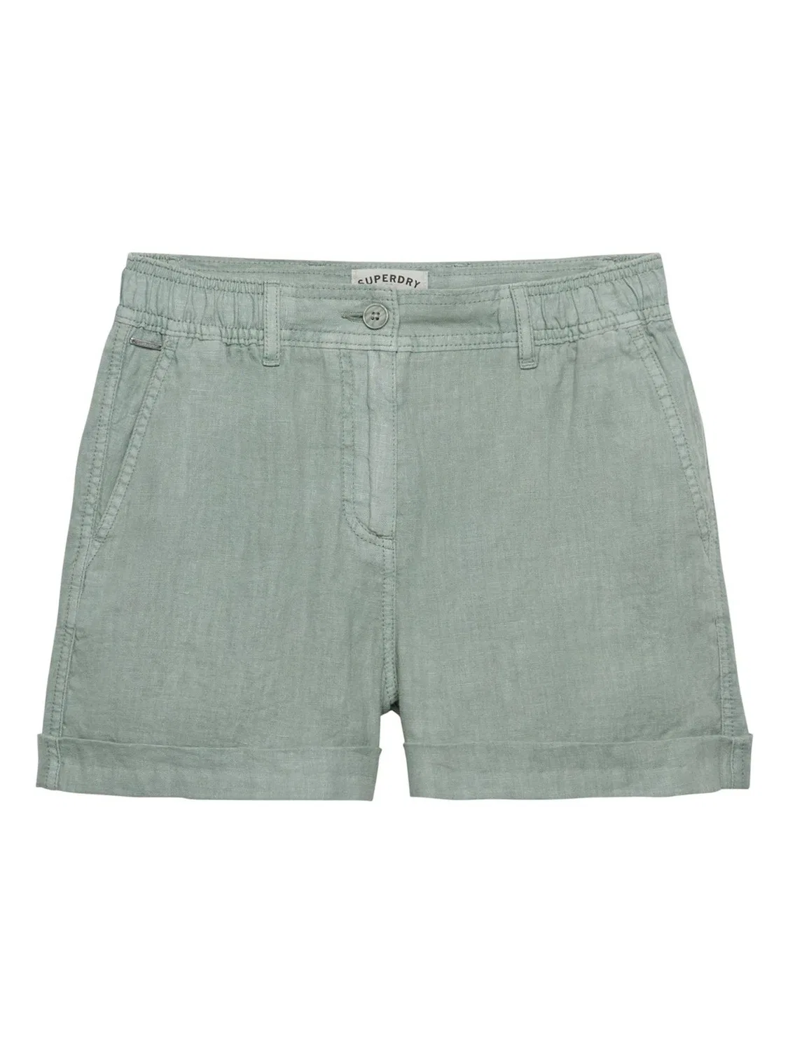 Шорты прямого кроя Superdry Green Mid Rise Superdry, зеленый — фото 4