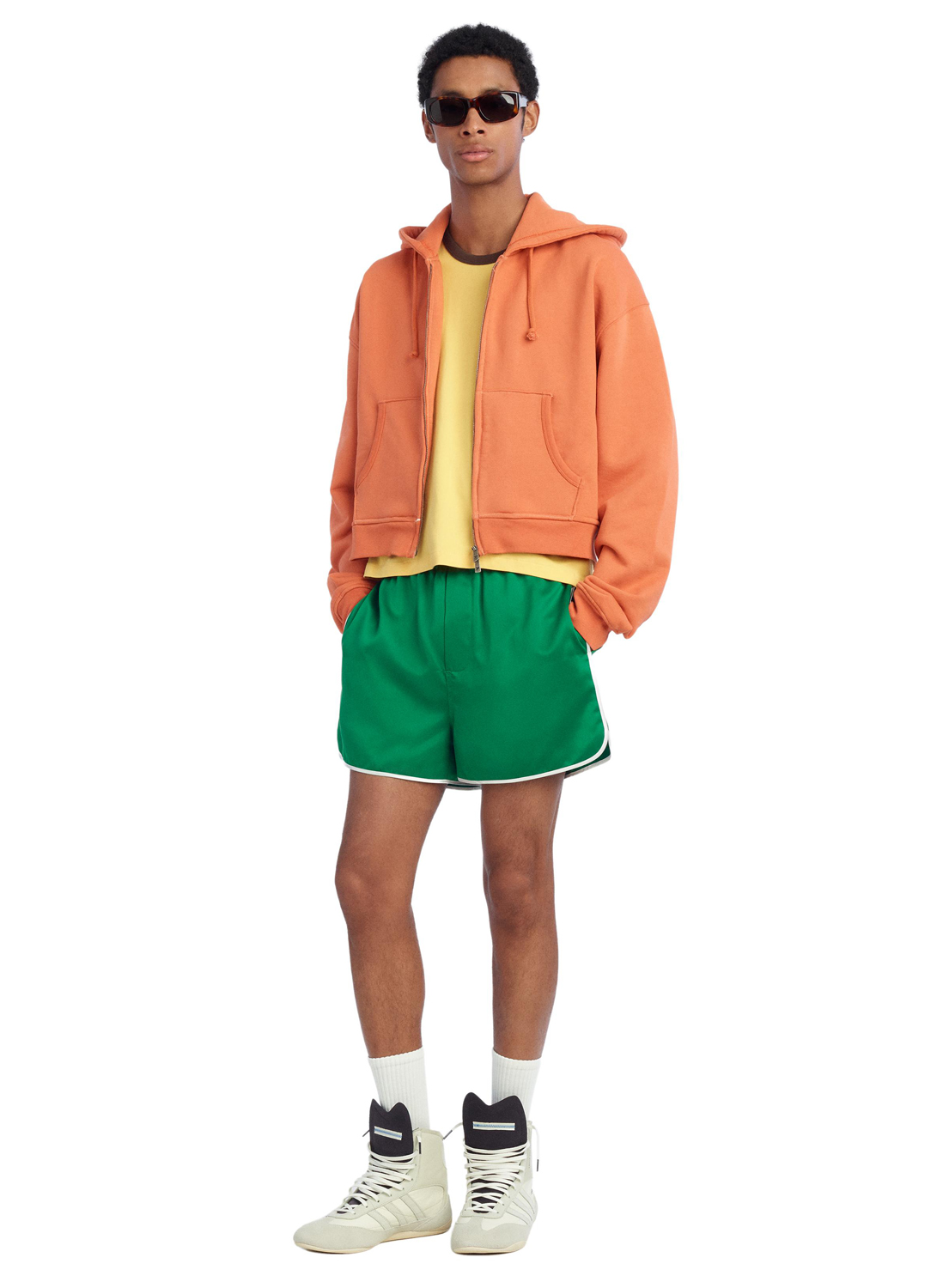 Толстовка Zara Benito Antonio Collection Cropped Fit Zip-Up, оранжевый