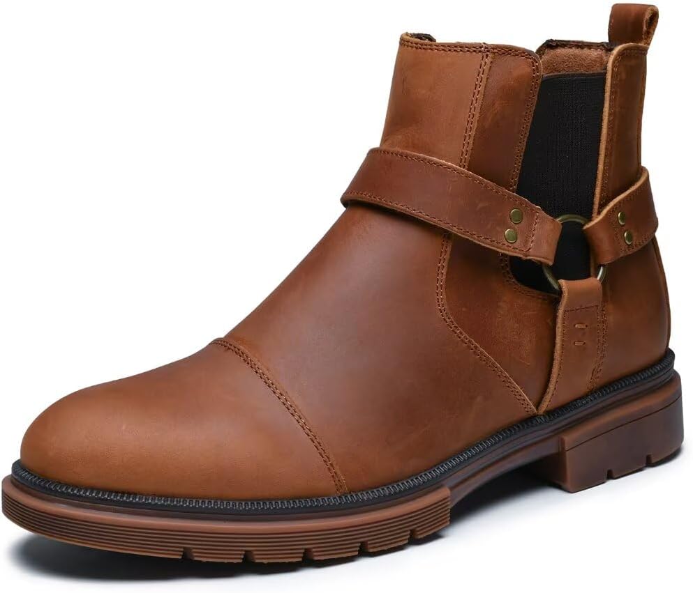 

Мужские ботинки-челси Arkbird Chelsea из натуральной кожи, оксфорды для повседневного и официального стиля, коричневый