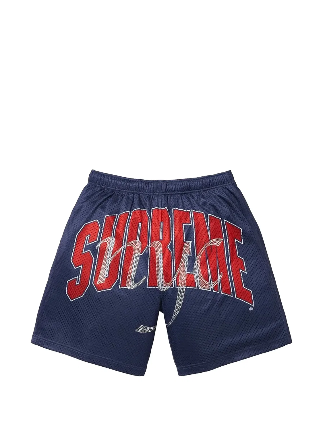 Сетчатые шорты со стразами Supreme, синий