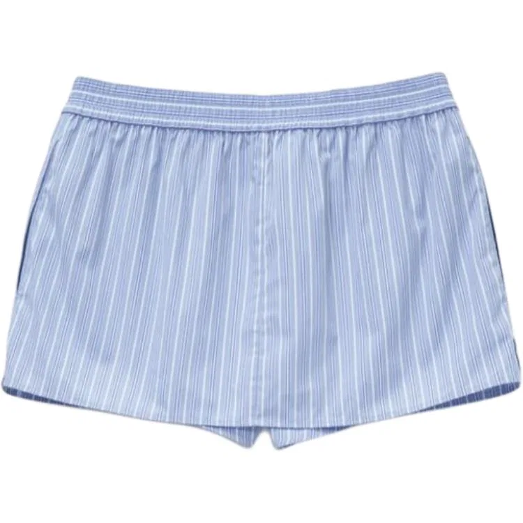 Женские шорты с принтом Alexander Wang, Light Blue Stripes — фото 4