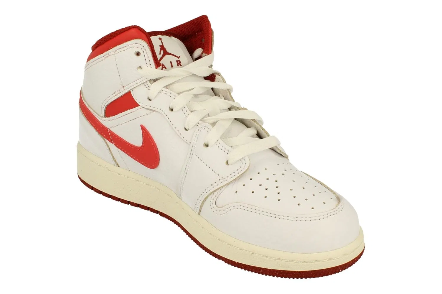 Детские кроссовки для мальчиков с закрытым носком NIKE Air Jordan 1 Mid Se, White — фото 4