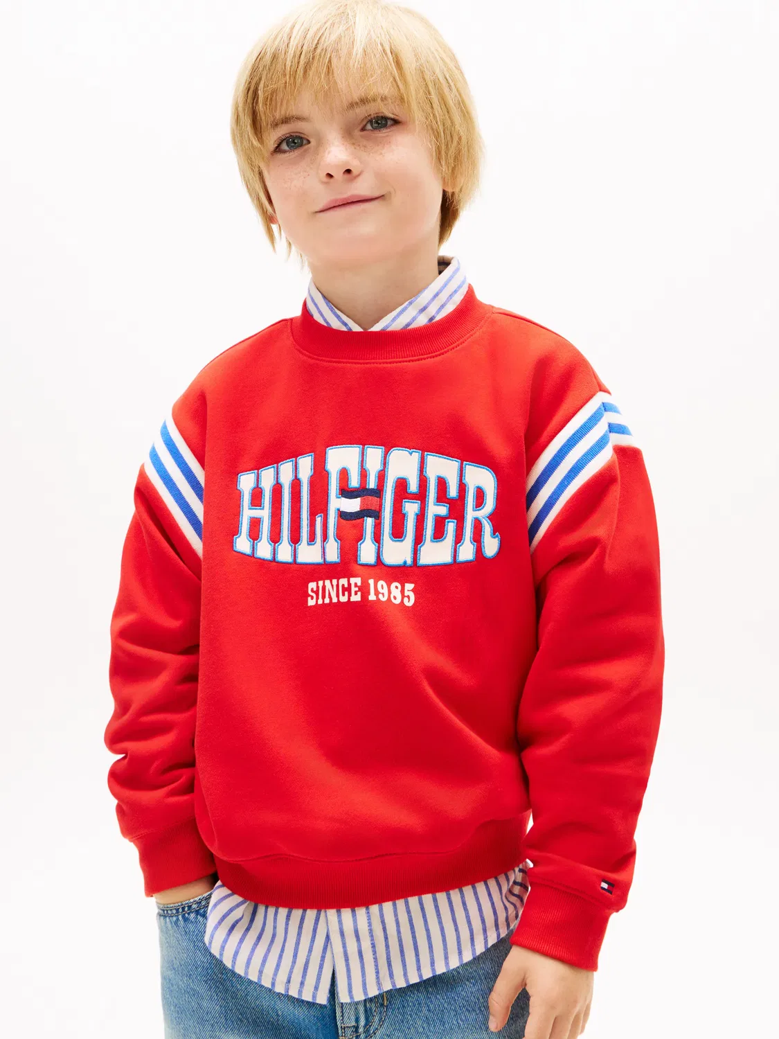 Детская худи для мальчиков с принтом Varsity Tommy Hilfiger, Красный