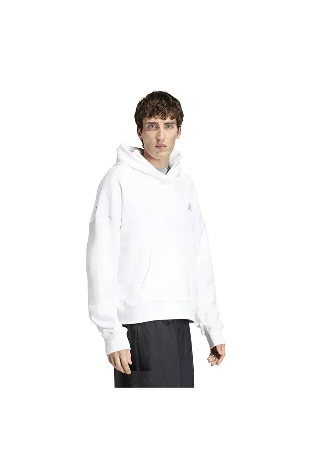 Детское худи для девочек джинсовое Adidas, White — фото 2
