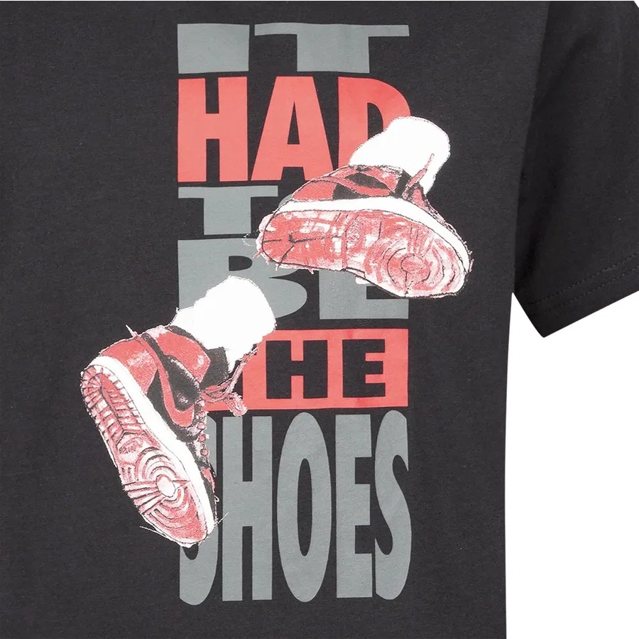 Детская футболка с принтом Jdb The Shoes Ss Tee Nike, Черный — фото 3