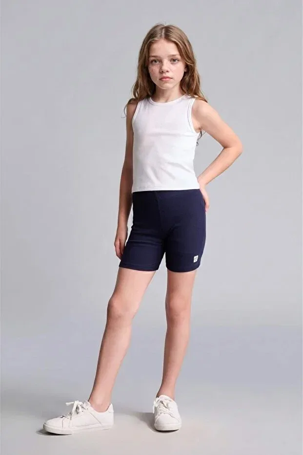 Детские леггинсы для девочек рифленые Defacto, Navy Blue Nv251