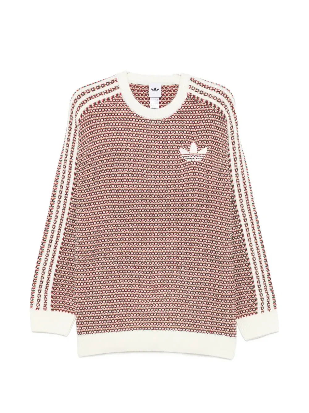 Свитер с вышитым логотипом Trefoil Adidas, красный