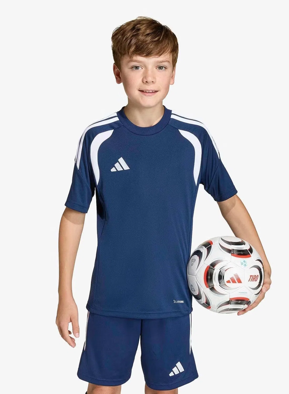 Футбольная футболка с технологией Climacool Tiro26 League Adidas, темно-синий — фото 3