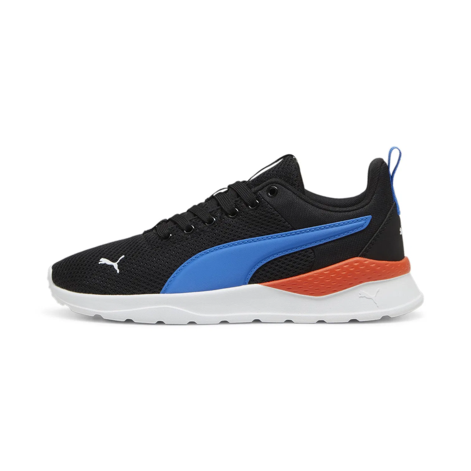 Детские кроссовки из текстиля и синтетики Anzarun Lite PUMA, Black Hyperlink Blue White Redmazing — фото 3