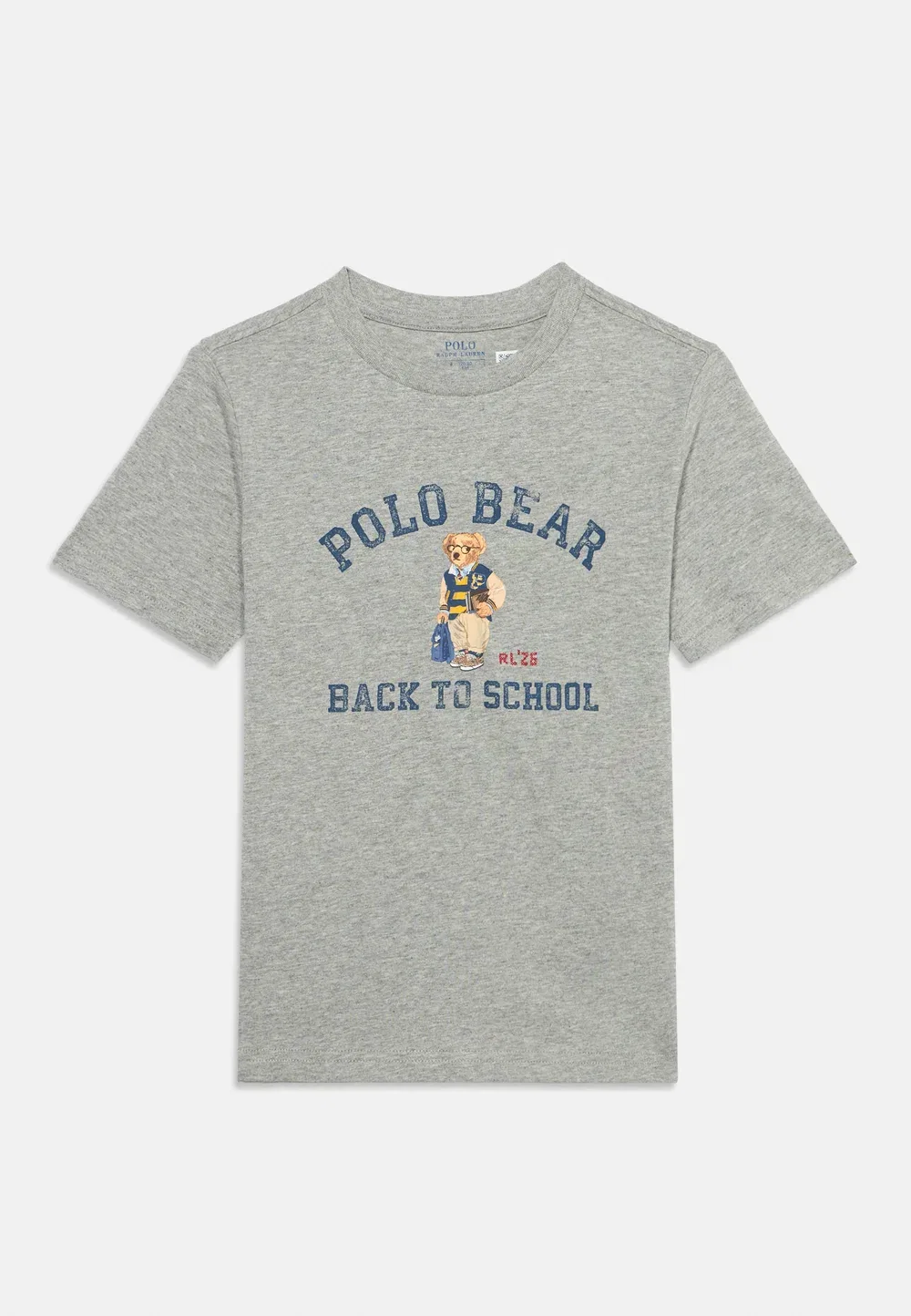 Футболка-Поло из хлопкового трикотажа с принтом "медведь поло", размер 2-6 лет Polo Ralph Lauren, Andover Heather — фото 3