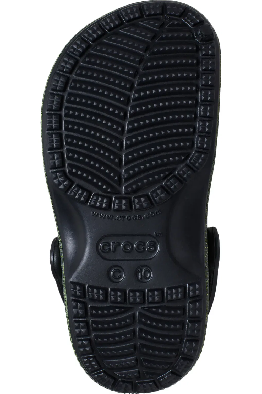 Детские сабо с динозавром Classic IAM Scary Dino Clog CROCS, зеленый/черный — фото 4