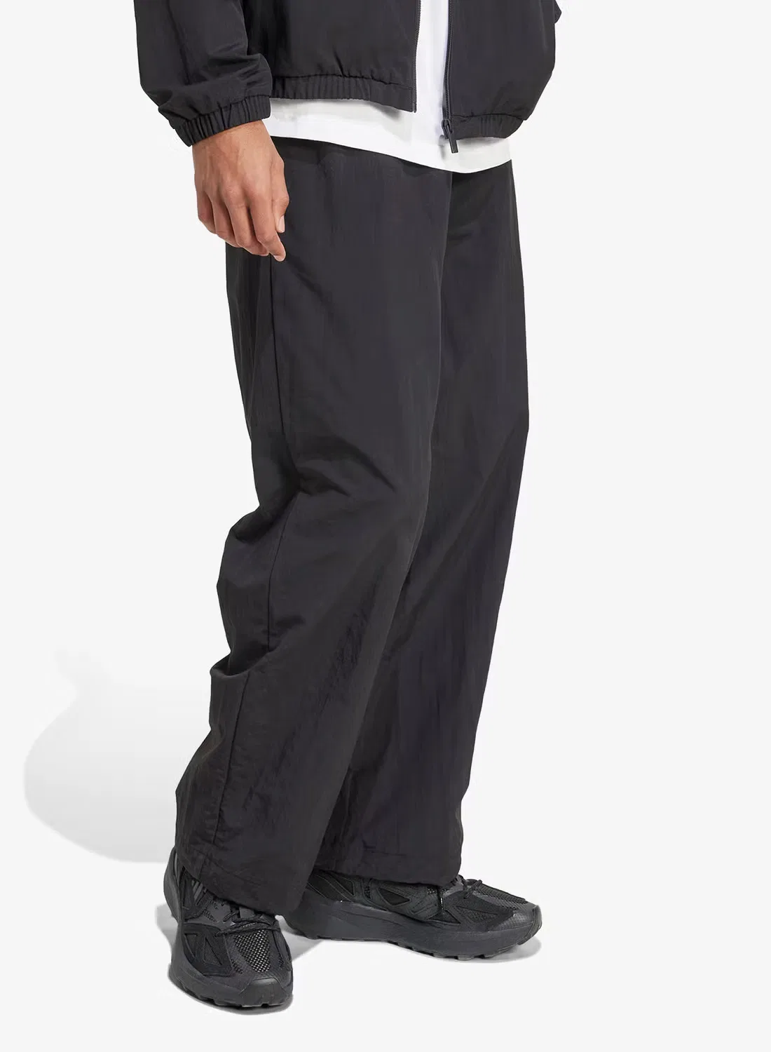 Брюки свободного кроя Small logo woven open hem Adidas, черный — фото 3