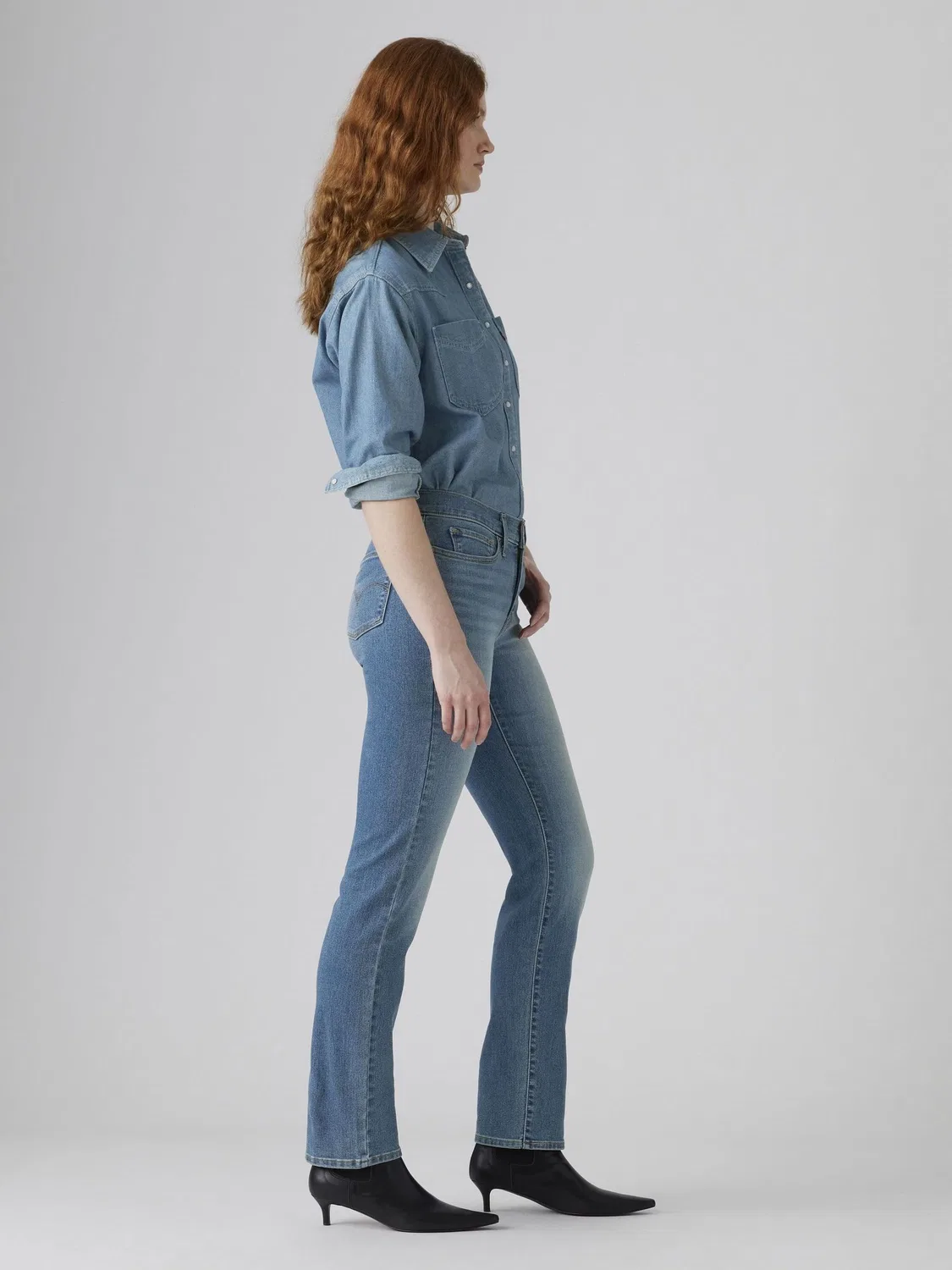 Levi's Eternal Indigo Mid Blue 311 Моделирующие прямые джинсы — фото 3