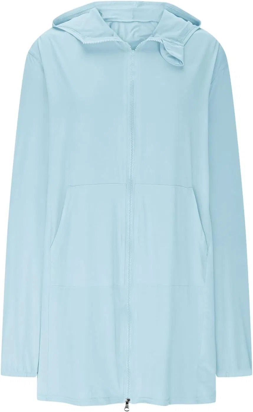 Женская ветровка с защитой от солнца UV, Light Blue — фото 4
