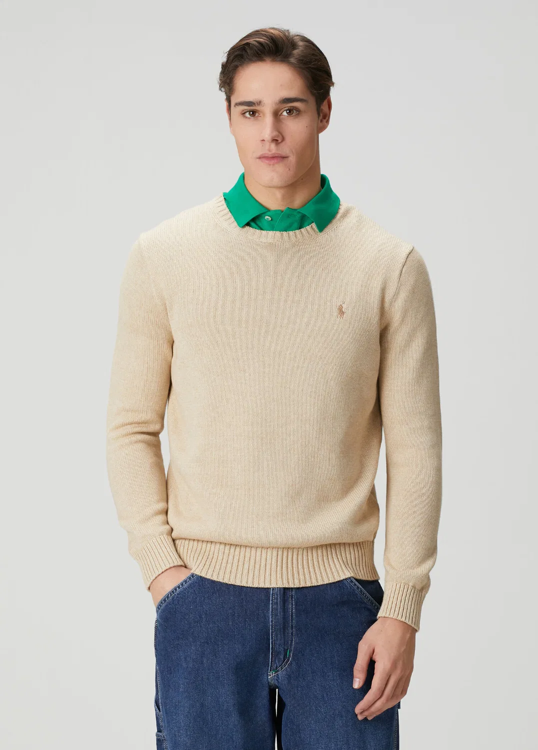 Свитер Polo Ralph Lauren с вышивкой логотипа, коричневый