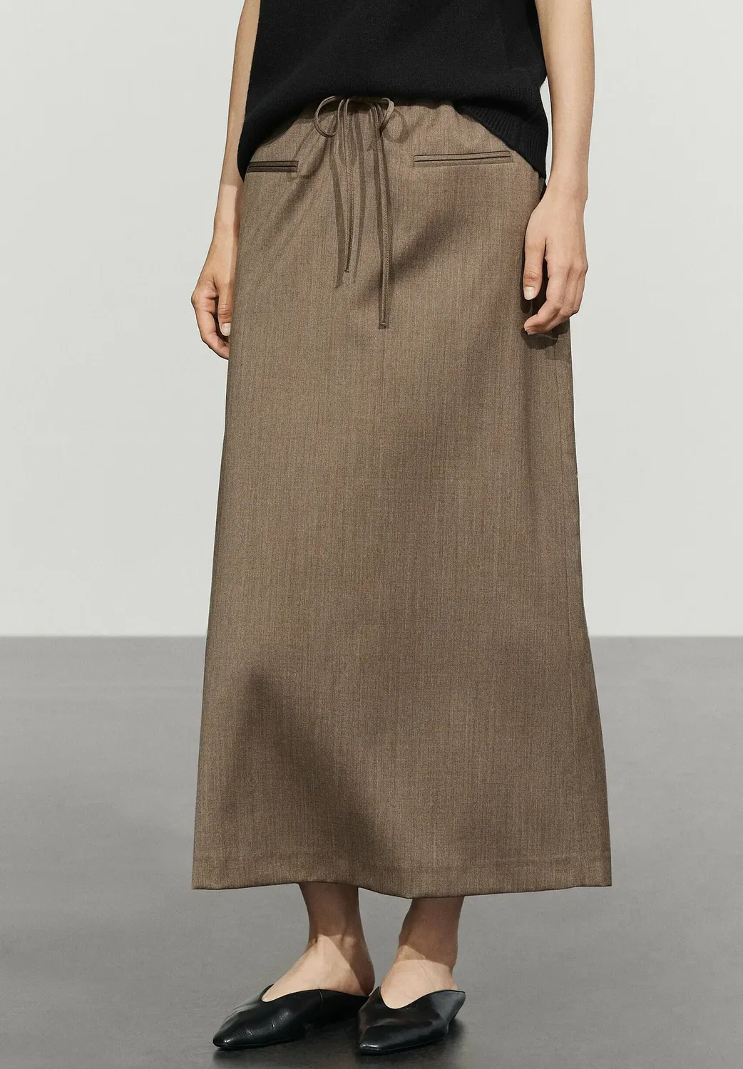 Длинная юбка Massimo Dutti, Mottled Brown