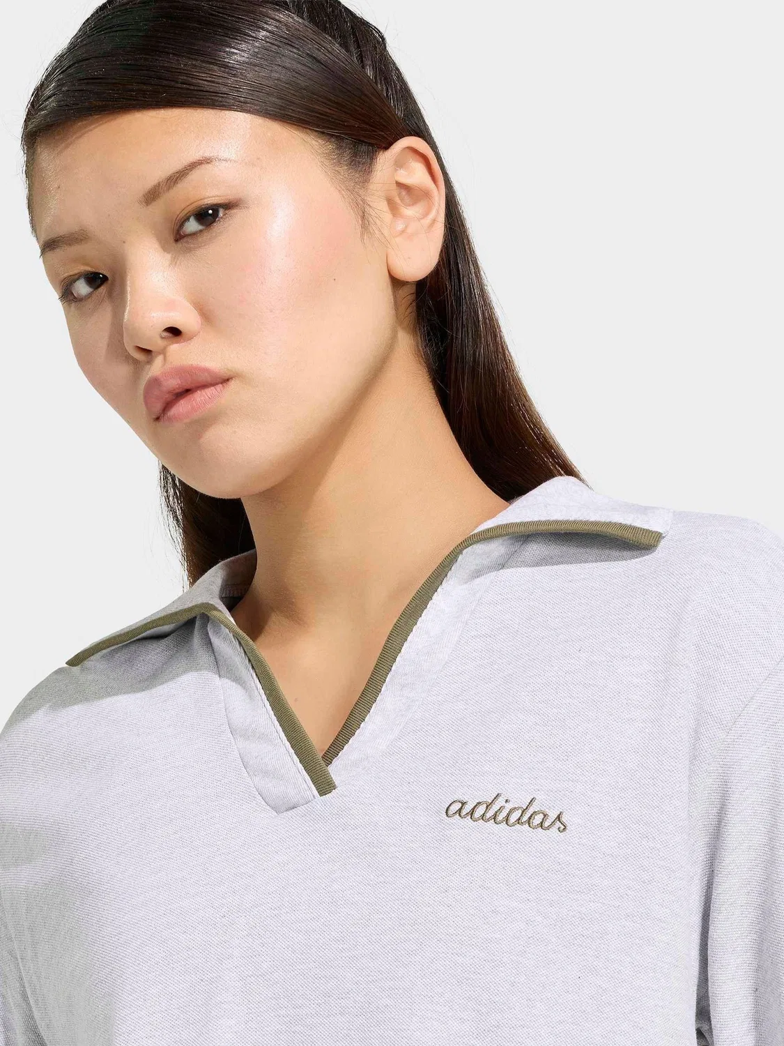 Поло adidas Colourpop, светло-серый — фото 3