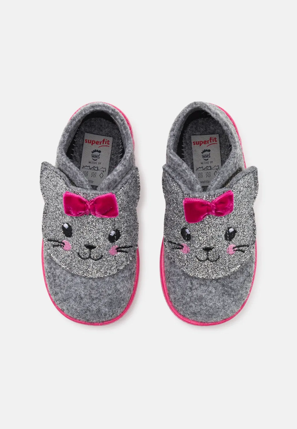 Счастливые окти - тапочки Superfit, Hellgrau/Pink