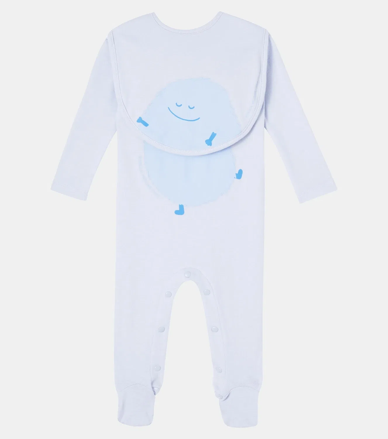 Комплект из комбинезона и слюнявчика с принтом Stella Mccartney Kids, синий — фото 2