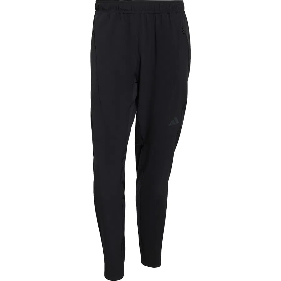 Спортивные штаны с зауженным кроем и шнурком, модель D4T Workout Pants, adidas, Черный — фото 3