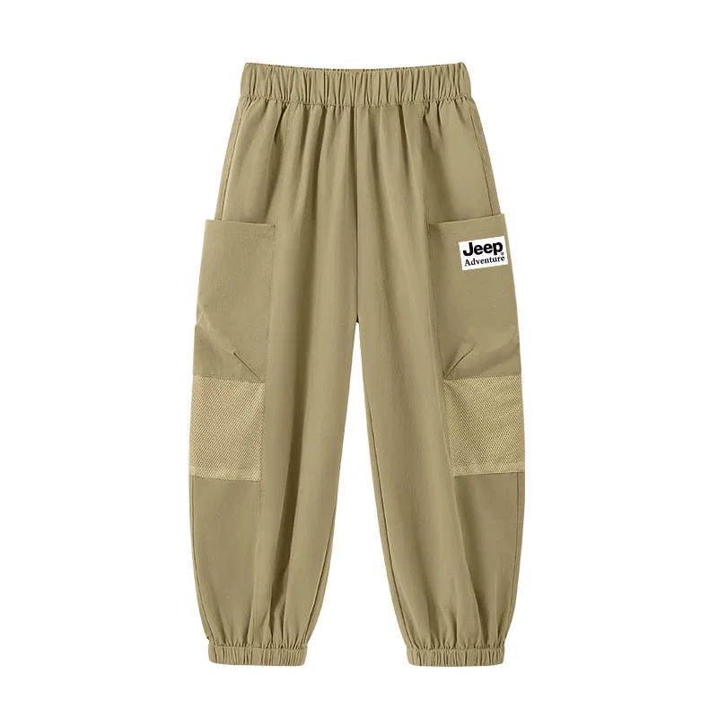 Детские карго-брюки для мальчиков с утяжкой, Jeep, Khaki/E