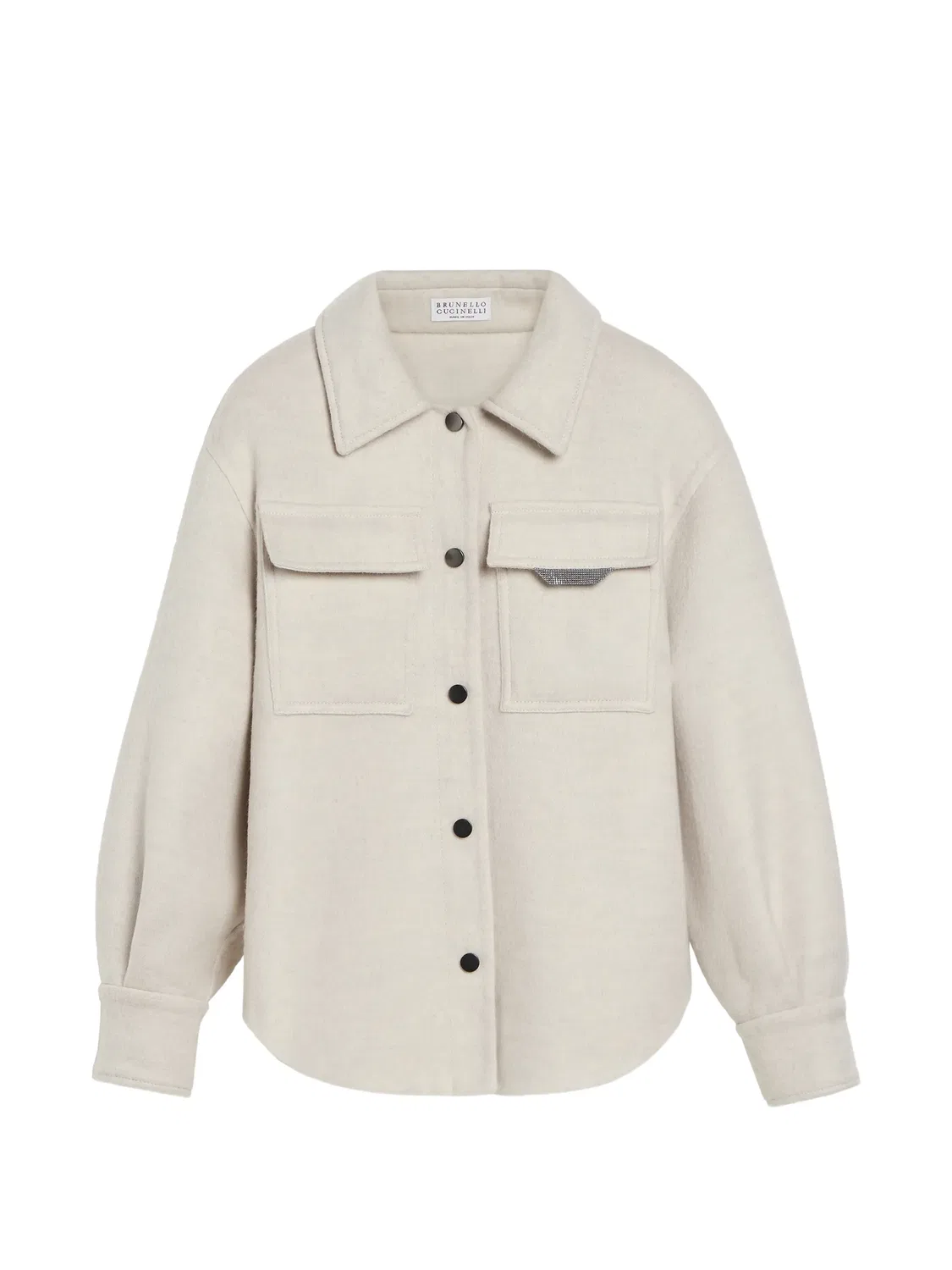 Пальто из вирджинской шерсти Brunello Cucinelli Kids, белый