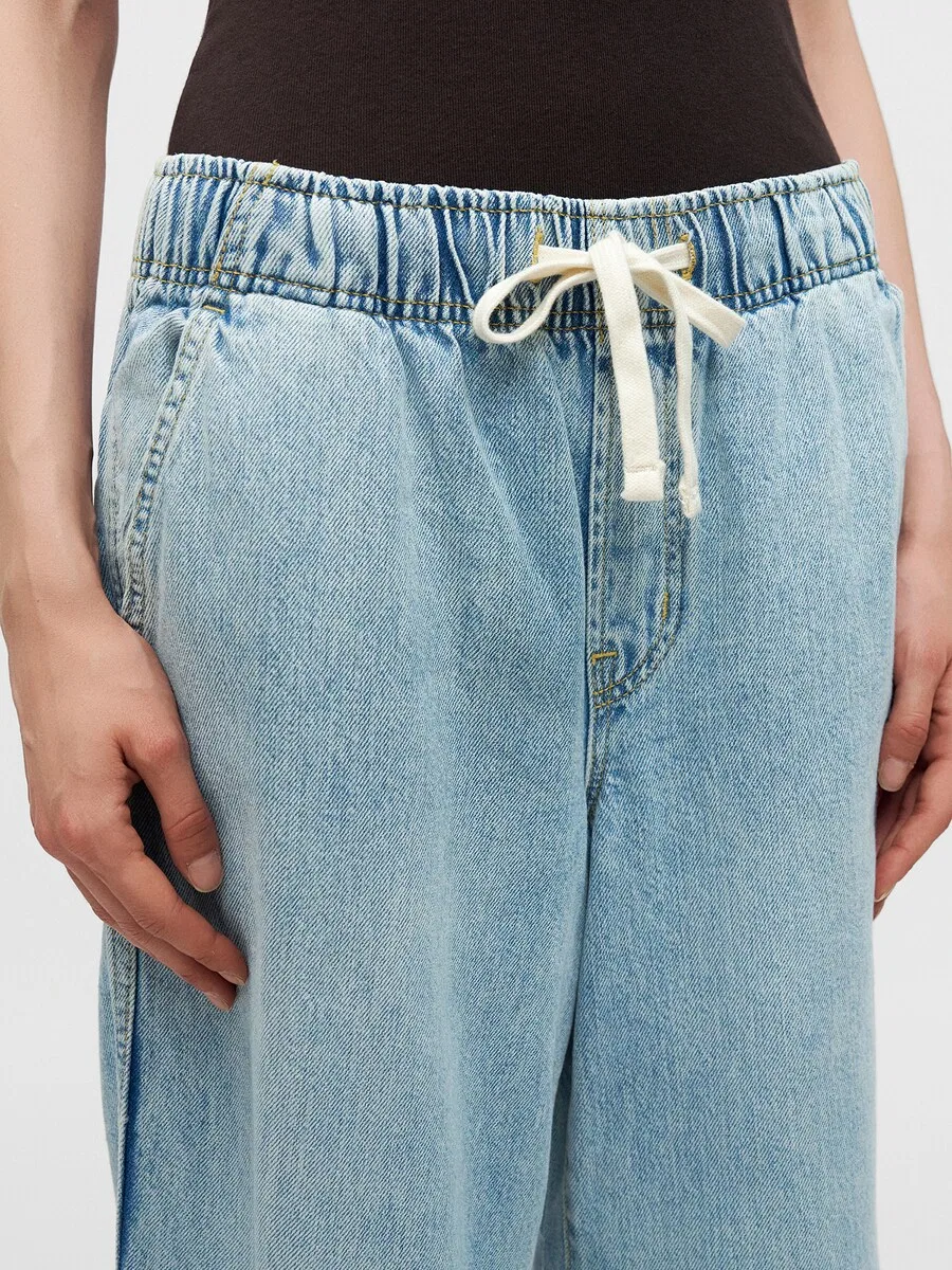 Джинсы GAP Barrel Jeans синего цвета — фото 2