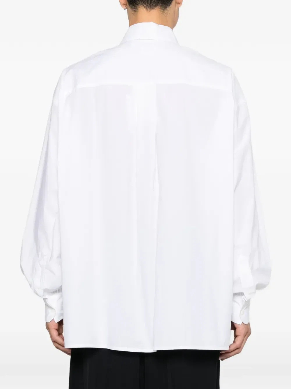 Рубашка с нагрудником La Chemise Poisson JACQUEMUS, белый — фото 4