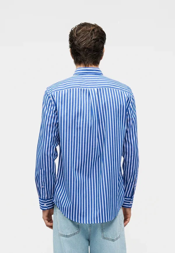 Рубашка из хлопка, в полоску, Flex poplin seasonal stripe sht - seasonal pattern, Tommy Hilfiger, синий — фото 3