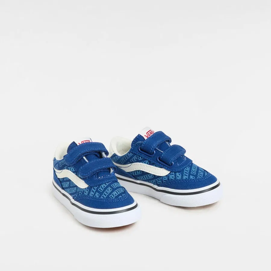 Детские кроссовки с липучками Brooklyn LS V Vans, Синий — фото 4