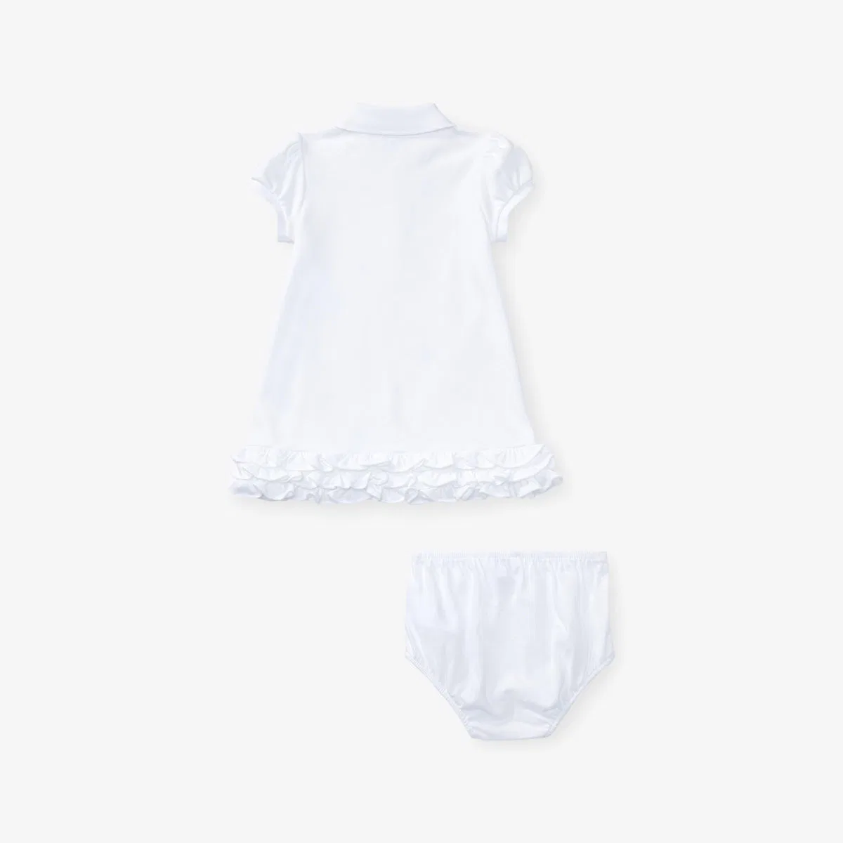 Комплект из хлопкового платья и панталон с рисунком «пони» (3-24 месяца) Polo Ralph Lauren, белый — фото 2