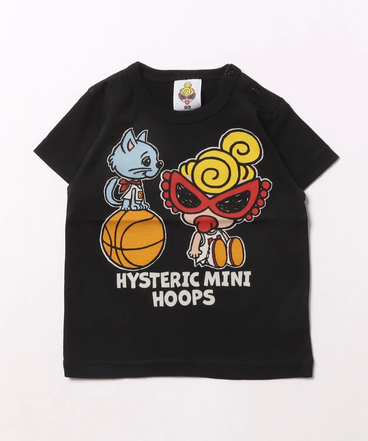 Детская футболка с принтом PLAY WITH ME MINI HYSTERIC MINI, Черный