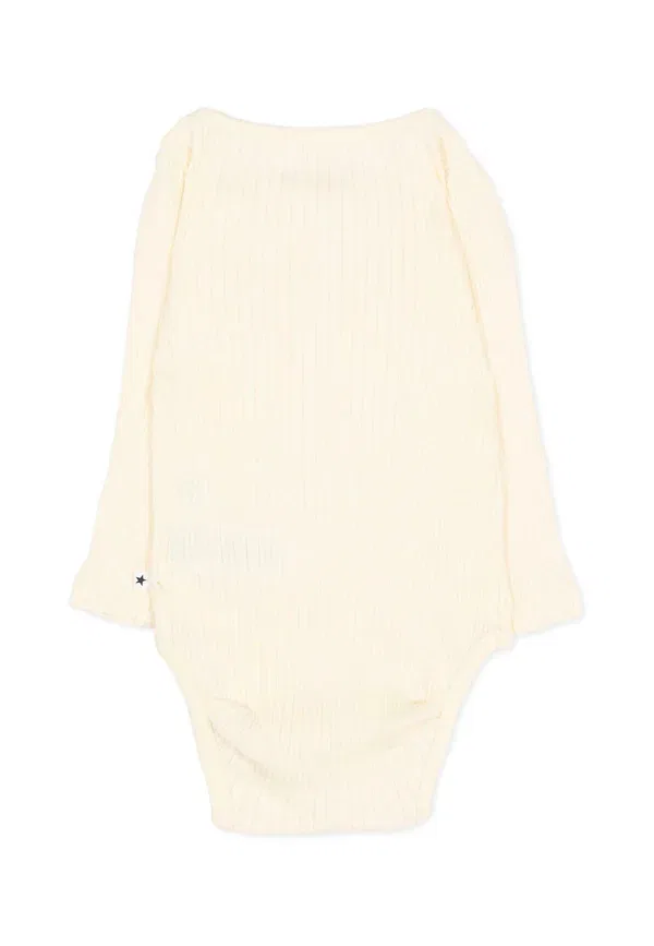Боди хлопковое Body unisex Molo, Ivory, слоновая кость — фото 2