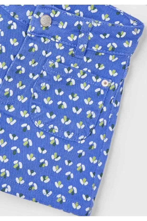 Детские шорты для девочек с принтом gkm0114 Mayoral, Blue — фото 4