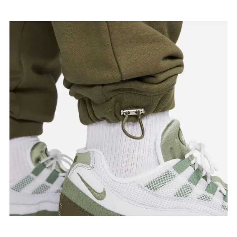 Спортивные штаны свободного кроя с утяжкой на поясе Nike Sportswear Air Jogger, Хаки — фото 4