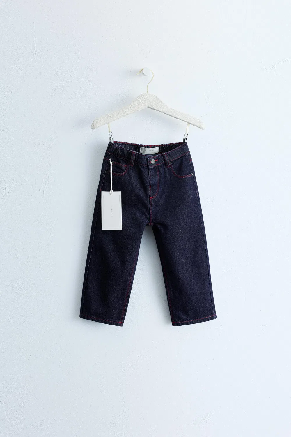 ZARA TIMELESS - Прямые джинсы с контрастной строчкой, Blue