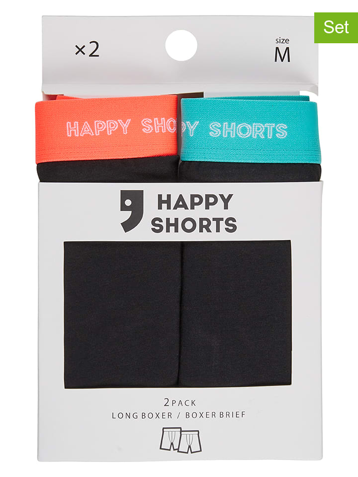 

Happy Shorts Комплект из 2 штук: боксерские трусы черного цвета