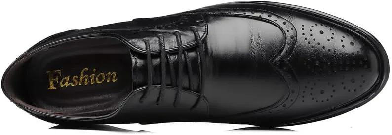 Мужские классические кожаные туфли с шнуровкой Oxfords, модные, нескользящие, для работы, дышащие, деловые и повседневные Cubicbee, синий — фото 4