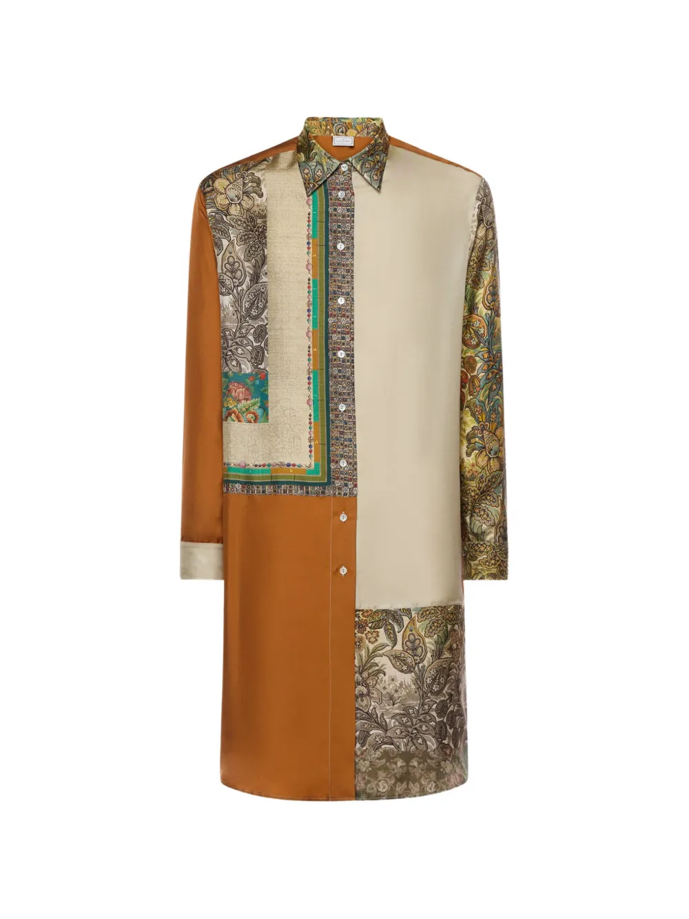 

Рубашка с длинными рукавами и лоскутным дизайном Aloe Pierre-Louis Mascia, коричневый