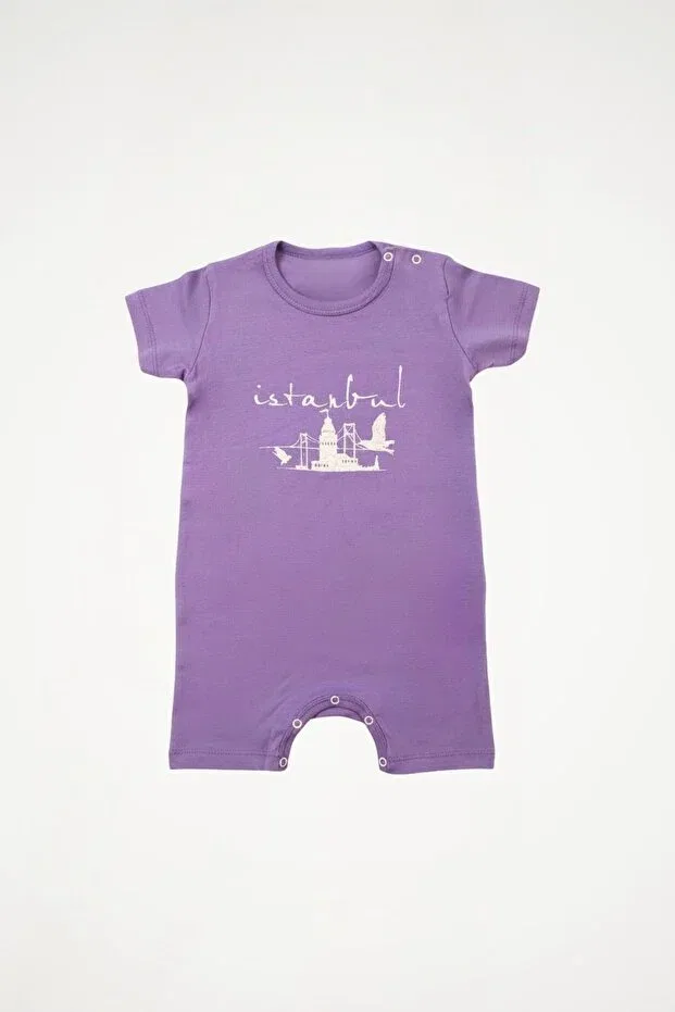 Детский комбинезон для новорожденных хлопковый Oeko-Tex 100% cotton baby romper istanbul city slogan Newteam, White