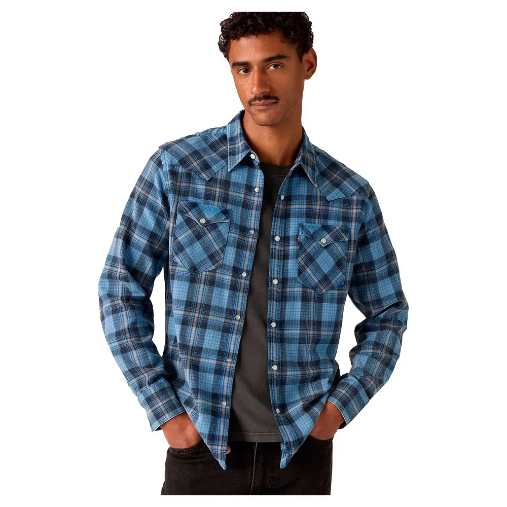 Мужская рубашка с длинным рукавом Barstow Western Levi's, Blue — фото 4