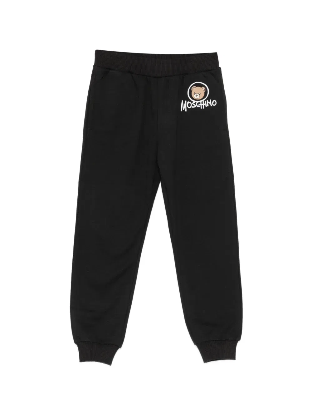 Спортивные штаны с принтом плюшевого мишки Moschino Kids, черный