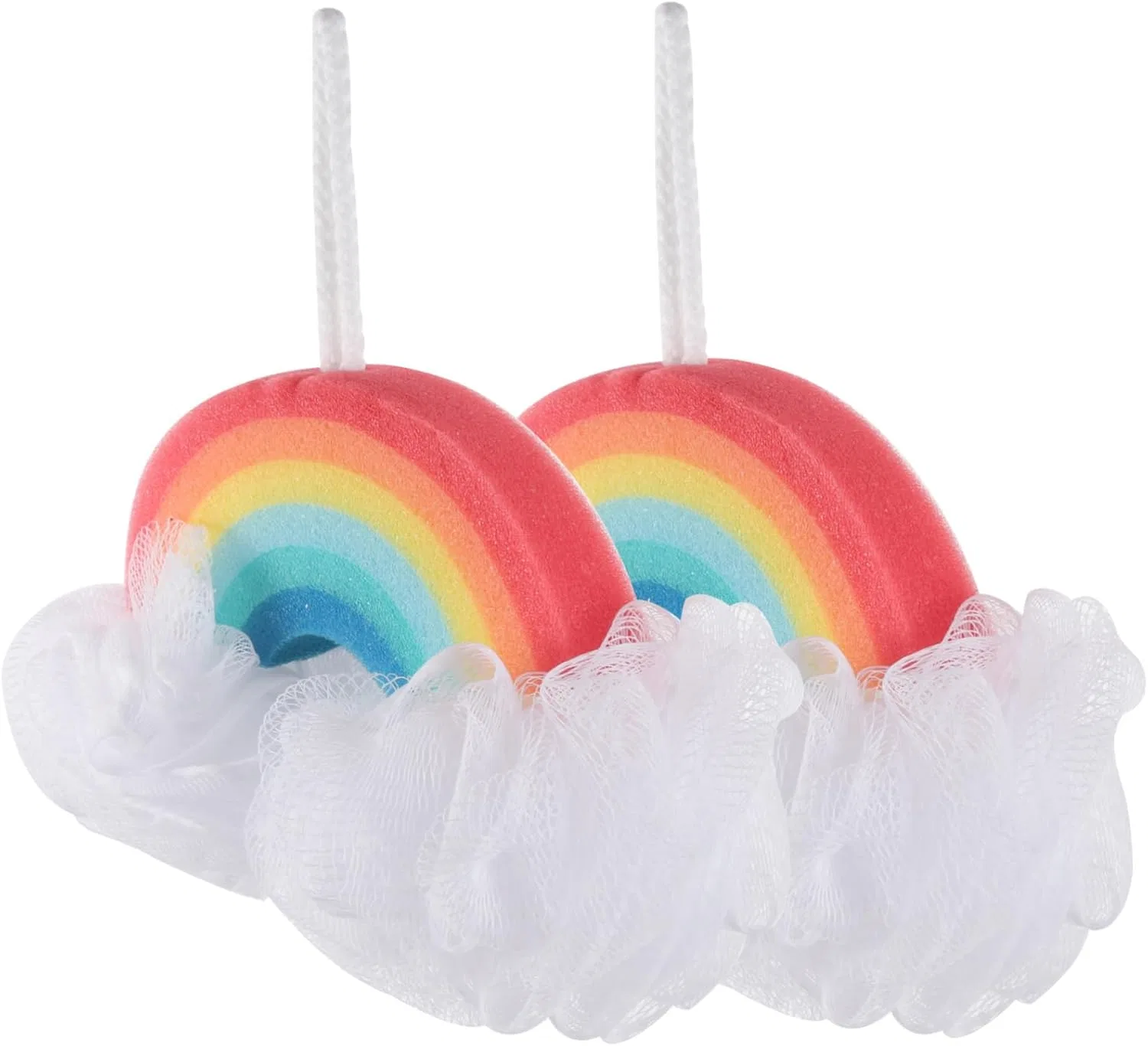 Детские банные губки Rainbow, 2 шт, LOORGVEL, 23x12x3.5 см