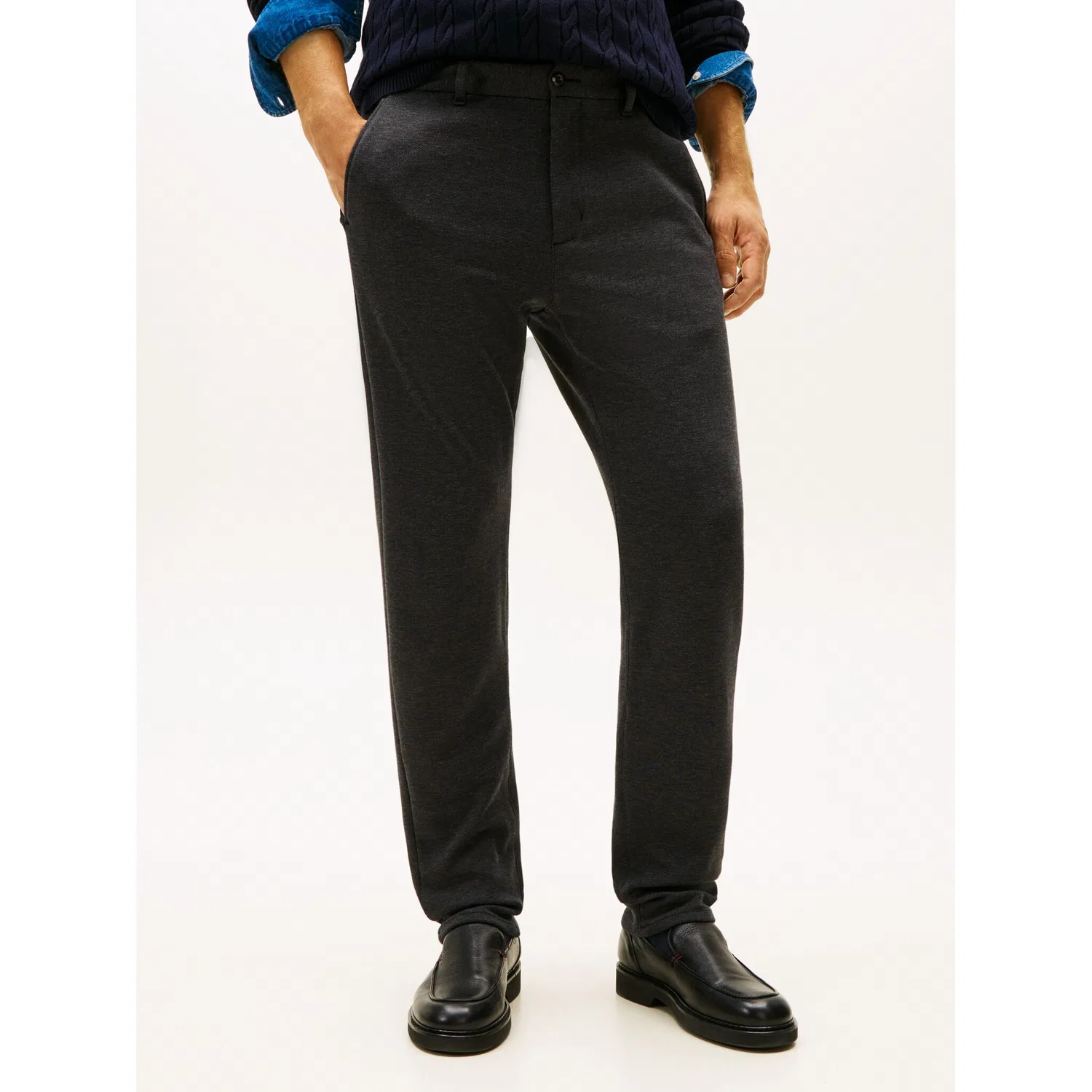 Мужские брюки из пике tapered fit Tommy Hilfiger, Hydrogen Grey