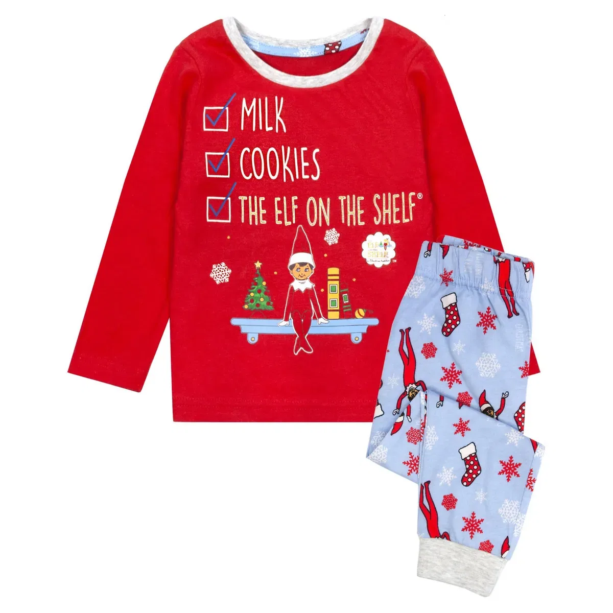 Детский комплект пижамы с длинным рукавом и длинной штаниной The Elf On The Shelf, Red
