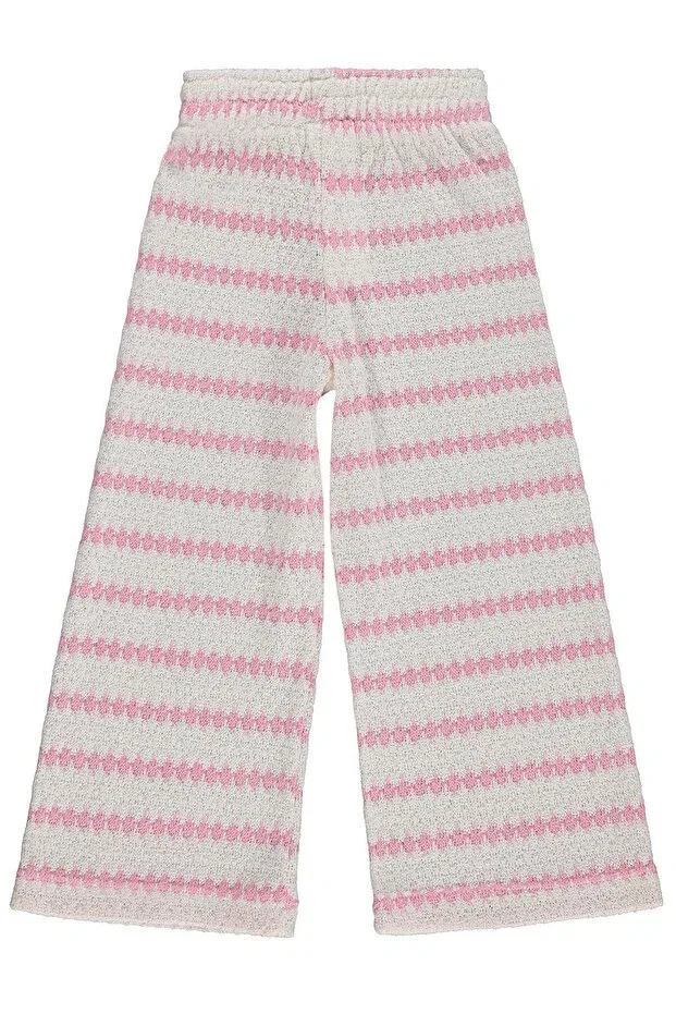 Детские брюки для девочек с широкой штаниной Civil Girls, Dark Pink — фото 2