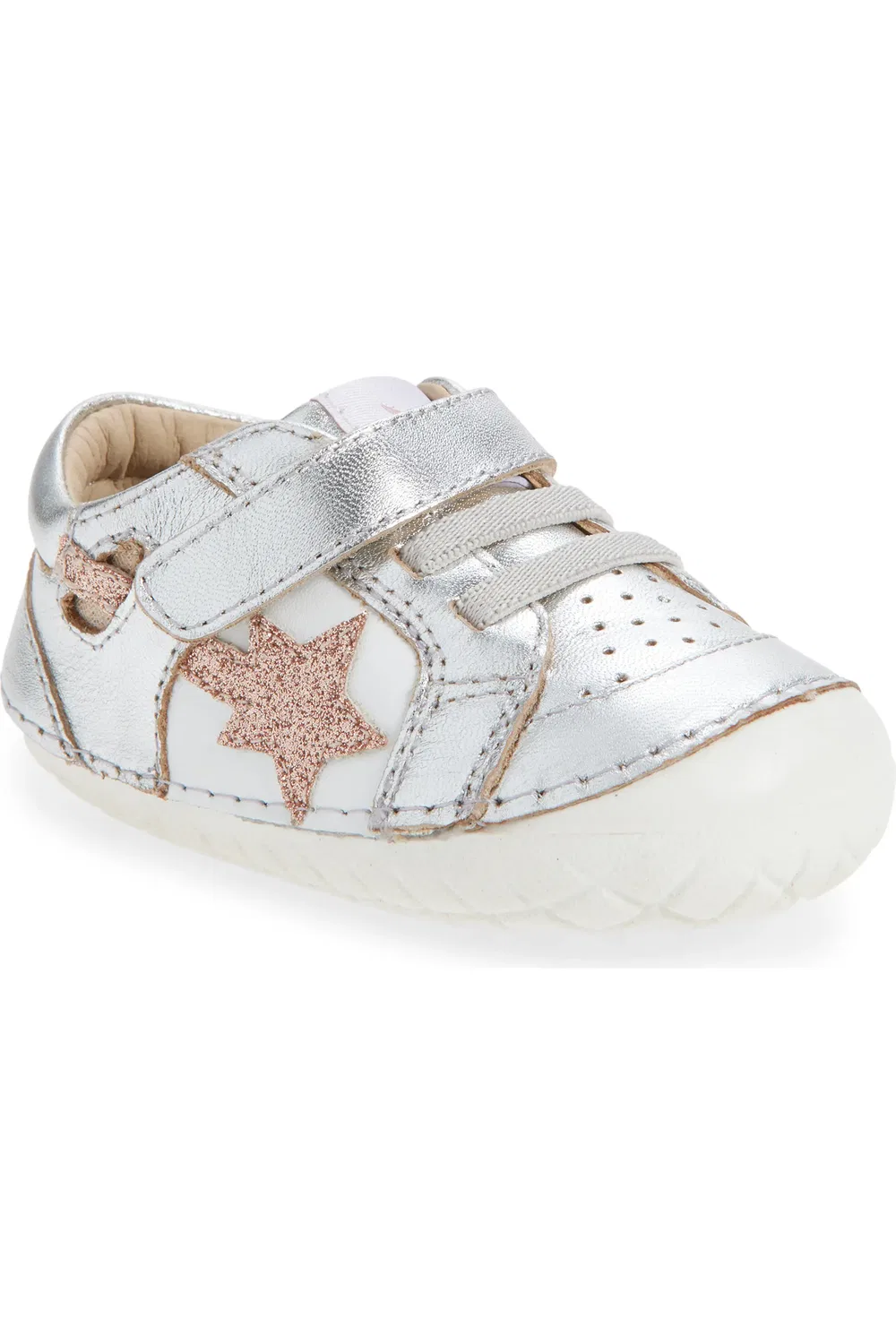 Кроссовки детские для первых шагов Pavesta Old Soles, Silver/Glam Copper