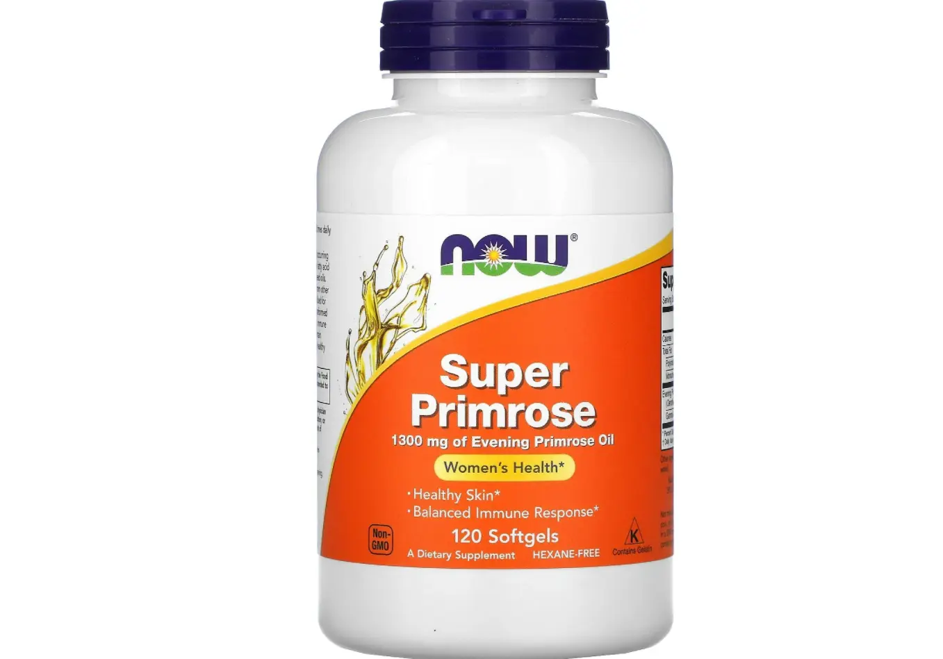 

Масло примулы вечерней NOW Foods Super Primrose 1300 мг, 120 таблеток