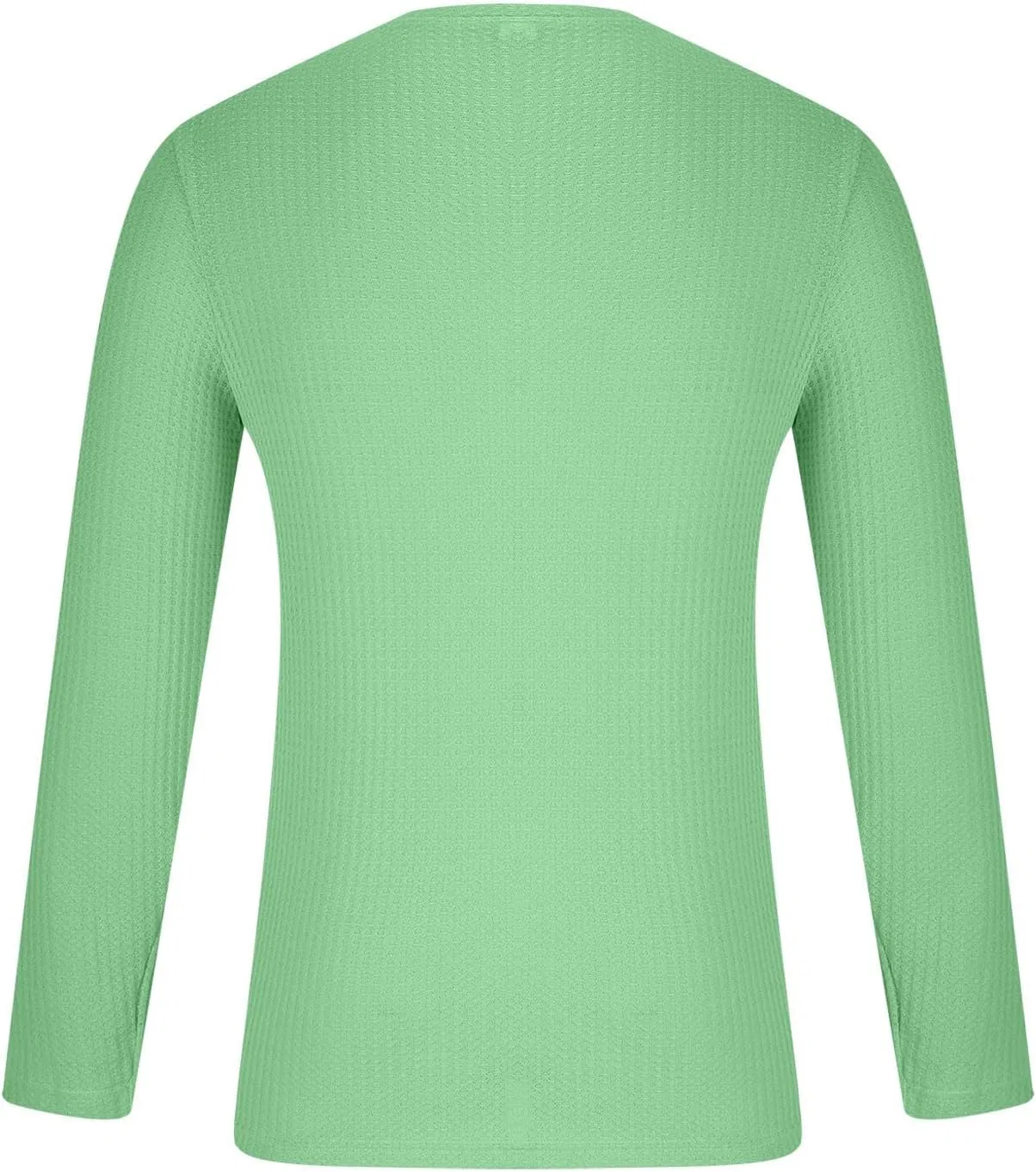 Мужская футболка с длинным рукавом из фактурного трикотажа, Green — фото 3