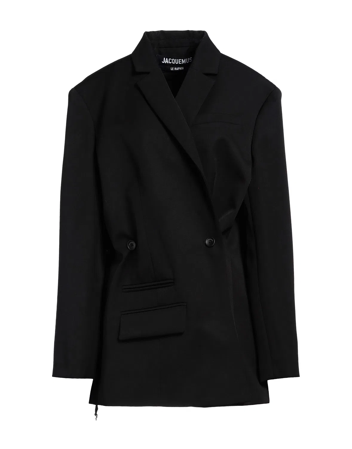 Женский двубортный пиджак шерстяной Jacquemus, черный